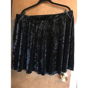 Black Velvet Skater Skirt (Forever 21 Plus)